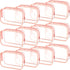 Weewooday 12 Pieces Clear Cosmetics Bag, Waterproof Makeup Bag, Portable Toiletry Carry Pouch, Pink, Small