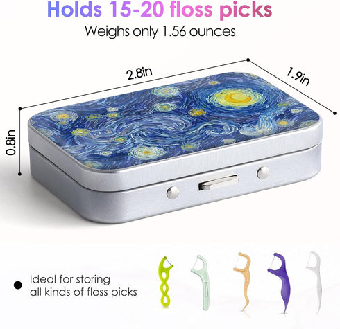 Dental Floss Portable Case, Easy to Store Floss Picks, Perfect for Traveling, Hotels, Appointments