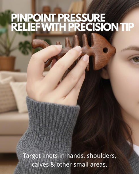 Tinuos Tool,4-in-1 Fishbone Massage Full Body Massager for Neck, Back, Head & Eye Relief Deep Tissue Trigger Point