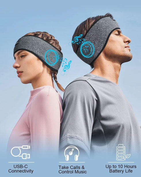 LC-dolida Sleep Headphones Wireless Bluetooth Headband Headphones for Sleeping Music Sleep Mask with Thin HD Stereo Speakers Perfect for Side Sleepers, Sport,Travel Gifts for Men Women