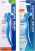 Lit-Pack 2 Pack Denture Clean Toothbrush for Denture Care Tool w/Multi Layered Ordinary