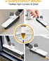 TransonTeda 3 1 55" in Floor Scrub Brush with Long Handle Push Broom Stiff Bristle Scrubber Brush Squeegee Scrape