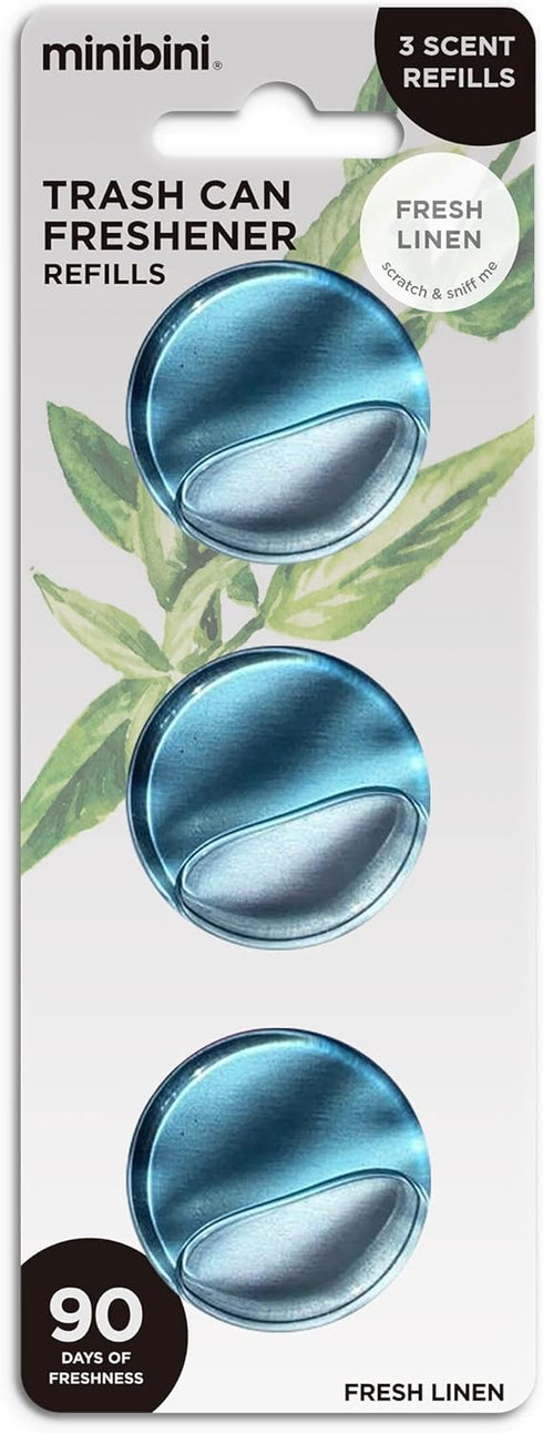 Flint Minibini Trash Can Deodorizer and Odor Eliminator, Garbage Can Air Freshener, Refill Pack