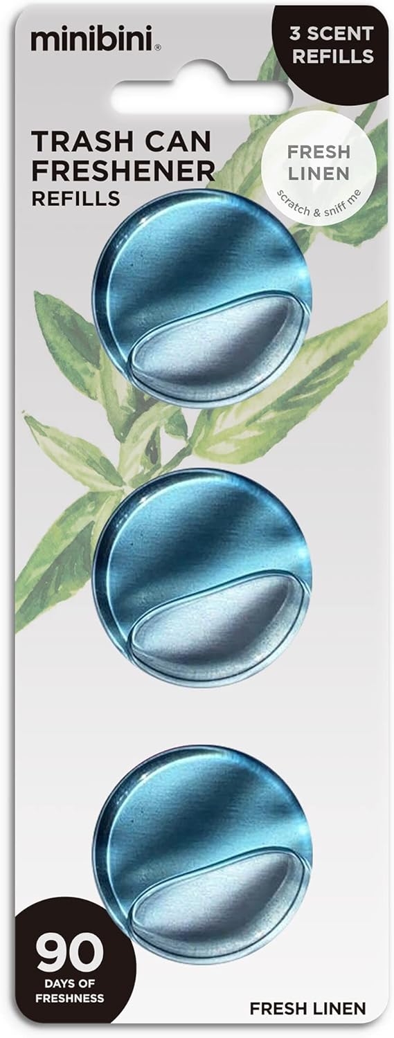 Flint Minibini Trash Can Deodorizer and Odor Eliminator, Garbage Can Air Freshener, Refill Pack