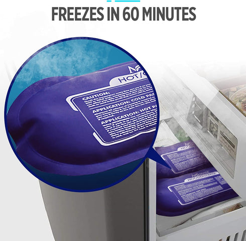Medvice Reusable Hot and Cold Ice Packs - 2 Gel Wraps for Injuries, Joint Pain, Muscle Soreness, Adjustable & Flexible