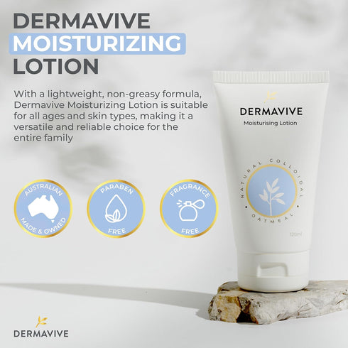 Moisturising Lotion 120ml - Hydrating Body Lotion with Natural Colloidal Oatmeal for Dry Skin