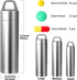 Small Pill Case, Portable Metal Pill Container Pill Holder Keychain Waterproof Pill Box Bottle Mini Stainless Steel Pill Organizer for Travel Purse Pocket