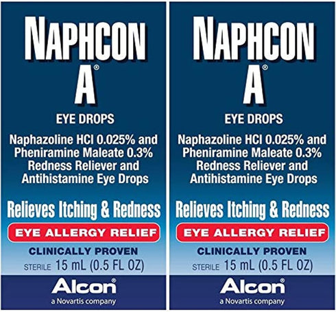 Naphcon A Eye Drops, 15-mL, 2 Count for Eye Relief