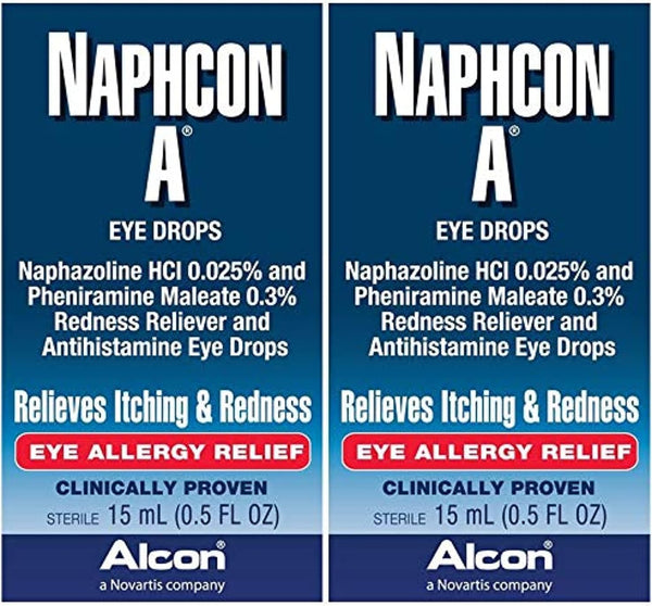 Naphcon A Eye Drops, 15-mL, 2 Count for Eye Relief