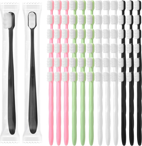 80 Pcs 7" Extra Soft Toothbrush Bulk, 20,000 Soft Bristle Manual Toothbrushes for Sensitive Teeth and Gum Comfort