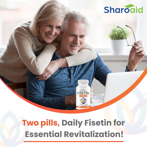1500mg Fisetin Supplements, Powerful Absorption with Liposomal Delivery, 60 Softgels for Adults