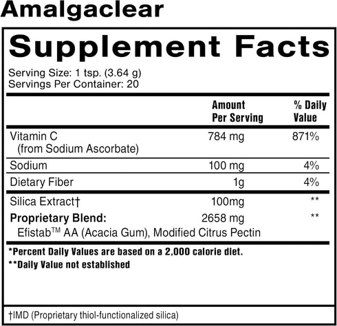 Quicksilver Scientific AmalgaClear, Detox Support with Modified Citrus Pectin & Silica Extract, 73g