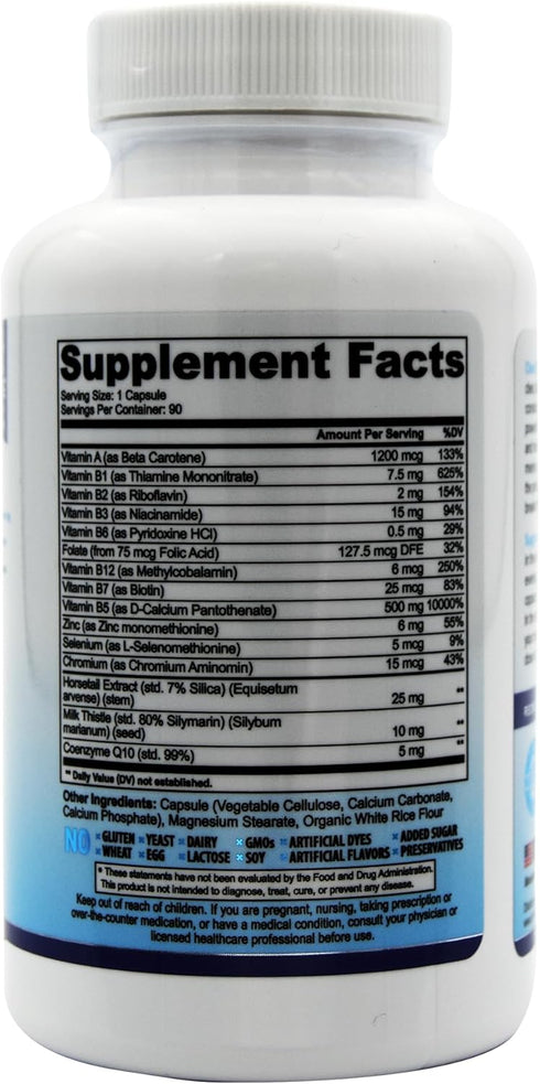 Acne Pills for Teens & Adults | Clear Skin Supplement, 90 Caps for Hormonal & Cystic Acne