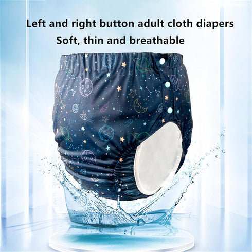 People2PCS Unisex Adult Incontinence Pants,Reusable Diapers for Adults,Adult Cloth Diaper Cover,Incontinence Underwear