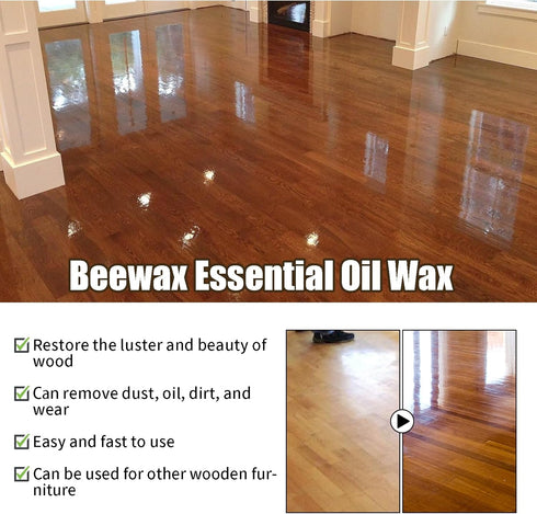 Beeswax Spray Furniture Polish, Natural Micro-Molecularized Cleaner with Sponge & Towel for Wood Furniture