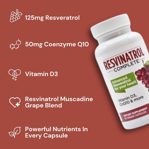 Capsules, 60 Count, Resveratrol Supplement Supports Healthy Aging, Heart Health, Immune Function with Quercetin