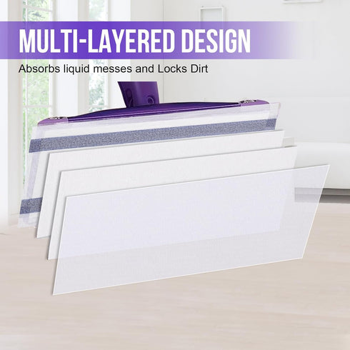 YHOVID (120) Mopping Pad Refill for Wet Jet Mop, Disposable Multi Surface Wetjet Hardwood Floor Cleaner Spray Mop Pads