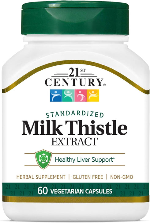 21st Century Thistle Extract Veg Capsules, 60 Count
