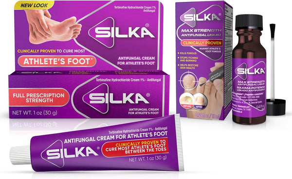 Silka Max Strength Antifungal Liquid & Cream Set - Powerful Relief for
