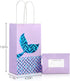 iefoah 12 Pack Mermaid Party Supplies - Gift Bags, Favors, Glitter Treat Paper Bags for Kids Girls Birthday Party