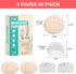 Metatarsal Pads - AMODOST Ball of Foot Cushions for High Heels, Soft Gel and Silk Reusable Pain Relief (4 Pairs)