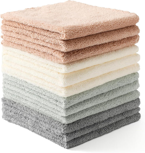 Neessno 12 Pack Cleaning Cloth,Ultra Soft Absorbent Quick Drying Microfiber Cleaning rags,No scratches,Reusable,Washable,Lint
