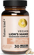 Future Kind Vegan Lion's Mane Mushroom Complex - Brain Supplement Capsules with Chaga, Maitake, Shiitake, Reishi (30ct)
