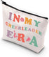 Cheerleader Makeup Cosmetic Bag, Cheerleading Gift, Makeup Zipper Pouch Travel Bag (IN MY CHEERLEADER ERA)