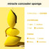 Real Techniques Miracle Concealer Sponge, 2 Count - Makeup Blending Sponge for Liquid & Cream Concealer, Yellow,