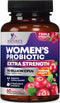 Probiotics for Women with Prebiotics - 90 Billion CFU, 16 Strains, Cranberry & D-Mannose - 60 Capsules for Health