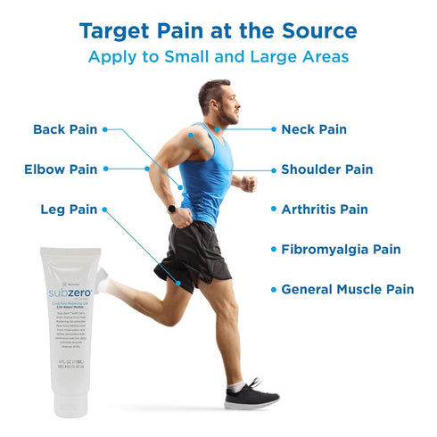 Cooling Pain Relief Gel, 4oz Tube, Sub Zero for Joint and Nerve Pain