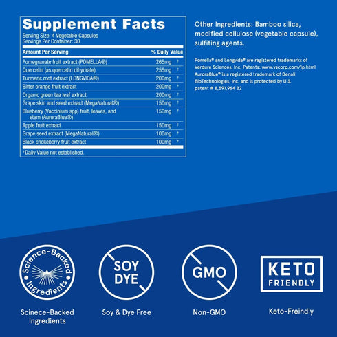 Bulletproof Superfood Antioxidants Capsules, 120 Count, Supplement for Healthy Aging and Free-Radical Support,