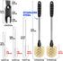 Holikme 6 Pack Bottle Brush Set, 14" Long Handle Stainless Steel Cleaner, 3 Straw Brushes for Water Bottles