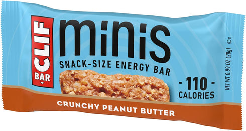 CLIF BAR Crunchy Peanut Butter - Full Size and Mini Energy Bars, Made with Organic Oats, Non-GMO, Plant Based