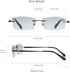 LifeArt Blue Light Blocking Glasses, Computer Reading Glasses, Anti Blue Rays, Stylish Rimless Frame