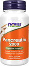 NOW Supplements Pancreatin 10X 200 mg with Protease, Amylase, Lipase Enzymes, 100 Count (Pack of 1)