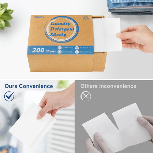 Laundry Detergent Sheets, 200 Loads, Fresh Linen Scent, Eco-Friendly Hypoallergenic Liquidless Supplies