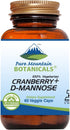 Pure Mountain Botanicals Cranberry D Mannose Capsules - 60 Kosher Vegan Caps, 1000mg