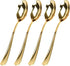 100 Pieces Gold Plastic Silverware Set, Heavy Duty Disposable Combo - 40 Forks, 30 Knives, 30 Spoons for Parties