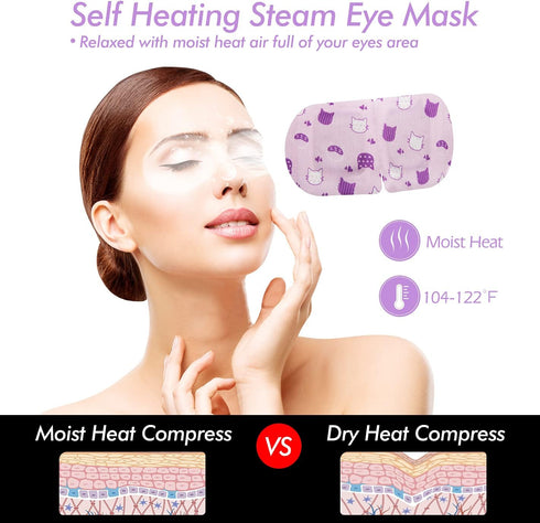 Jekeno Steam Eye Mask, 16 Packs Self Heated Warm Eye Masks for Dry Eyes, Dark Circles, Puffiness, Christmas Spa Gifts