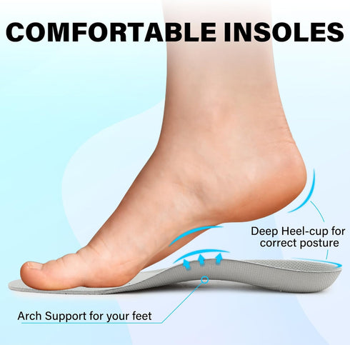 US13/EU48-49 Knixmax Outdoor Men Orthotic Insoles for Crocs Ultra Thin Wide Fit Clogs Inserts with Arch Support