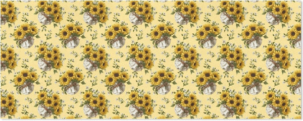 pnyoin Merry Christmas Wrapping Paper Roll,Spring Sunflowers and Bouquet Gift Wrap Perfect