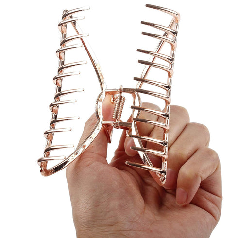 VinBee 3 PACK Large Metal Hair Claw Clips, Hair Catch Barrette Jaw Clamp for Women (4.13 inch)