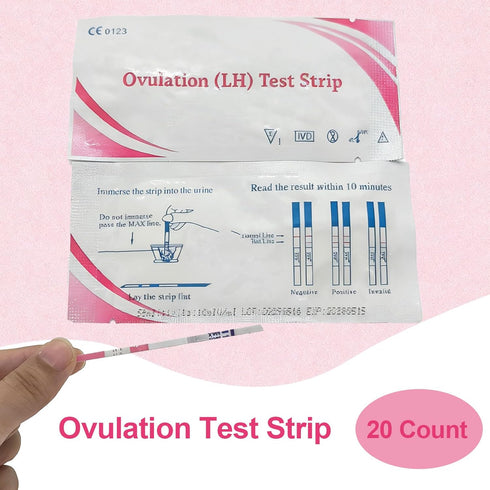 Reroon 20 Count Ovulation Predictor Kit, LH Test Strips for Tracking Luteinizing Hormone, Individually Wrapped for Home
