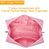 Narwey Cute Makeup Bag, Travel Cosmetic Organizer with Compartments for Women and Girls, Large, Pink