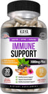 Kaya Naturals Elderberry Immune Support, Vitamins with Zinc and Vitamin C, Probiotics & Turmeric 1000mg, 30 Count