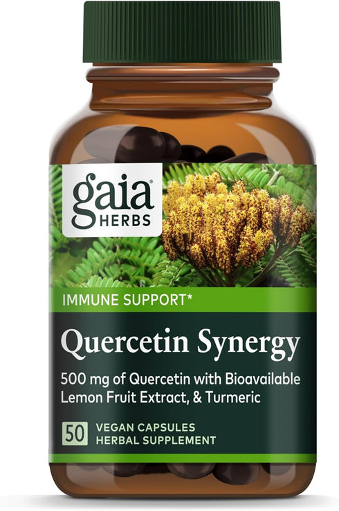 Gaia Herbs Quercetin Synergy - Supports Immune Health* - Wellemon Lemon Fruit
