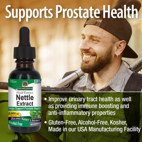 Nettle Leaf Extract, Nature's Answer, 1oz, Prostate Support, Non-GMO, Gluten-Free
