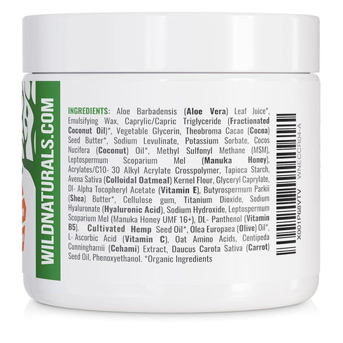 Wild Naturals Eczema & Psoriasis Cream for Dry Skin, Moisturizing with Manuka Honey