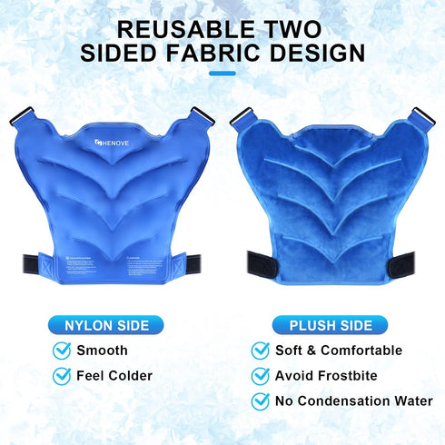 Chenove Ice Pack for Shoulders, Upper Back Pain Relief Wrap, Neck and Shoulder Gel Pack, Reusable Cold Compression